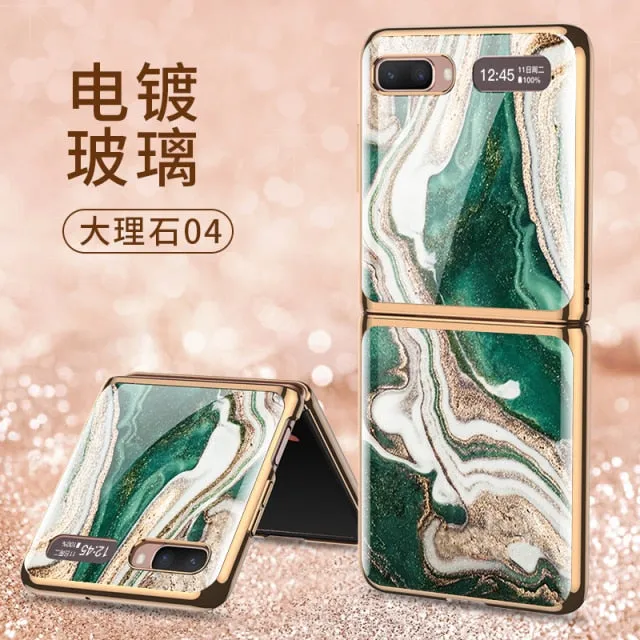 Samsung Galaxy Z Fold 2 5G Case Luxury Tempered Glass Pattern Plating