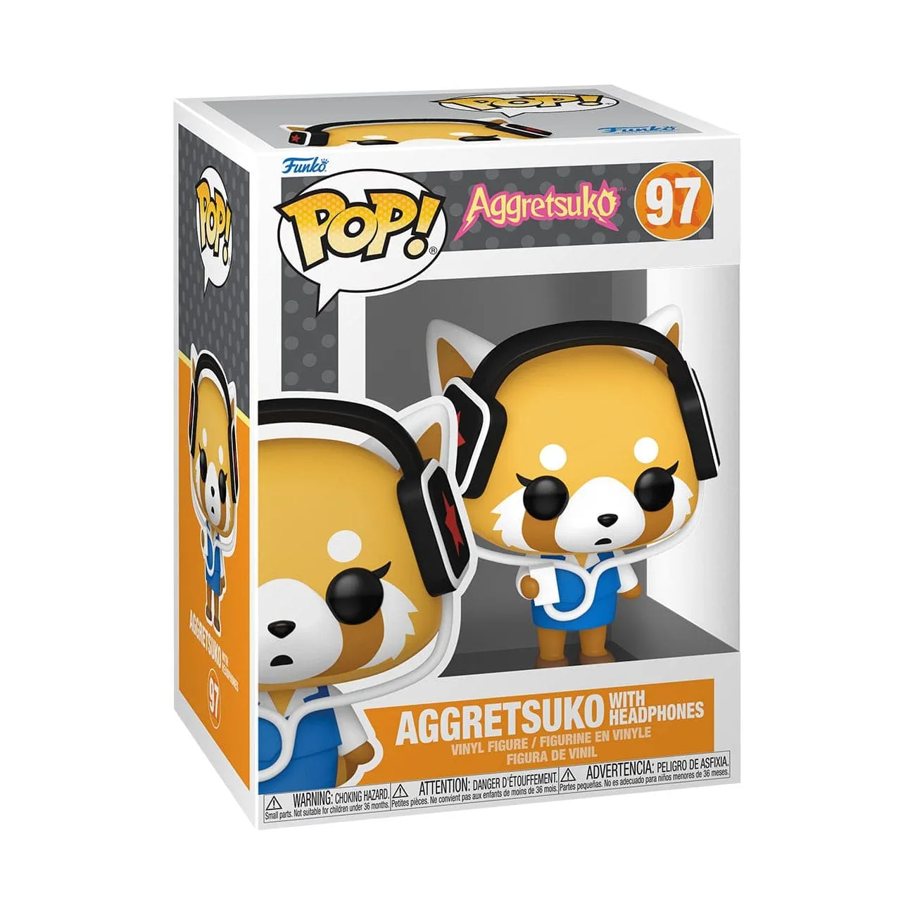 Sanrio POP! Animation Vinyl Figure Aggretsuko w/headphones 9 cm