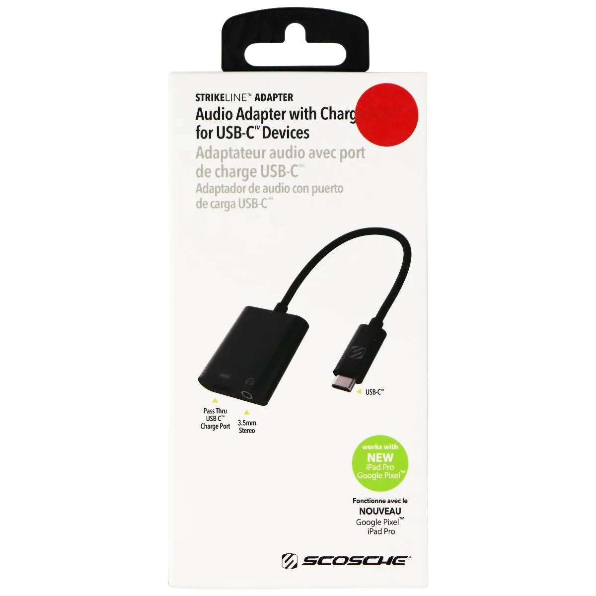 Scosche (CAAP - SP) AudioAdapter for USB - C Devices - Black