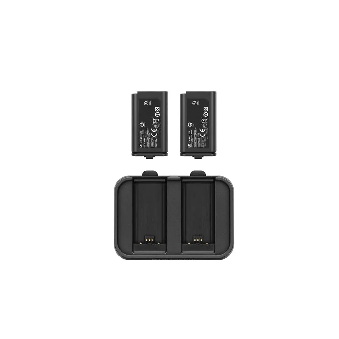 Sennheiser EW-D Charging Set Fast Charger with Two BA 70 Rechargeable Batteries for SKM-S Handheld Transmitters and SK Bodypack