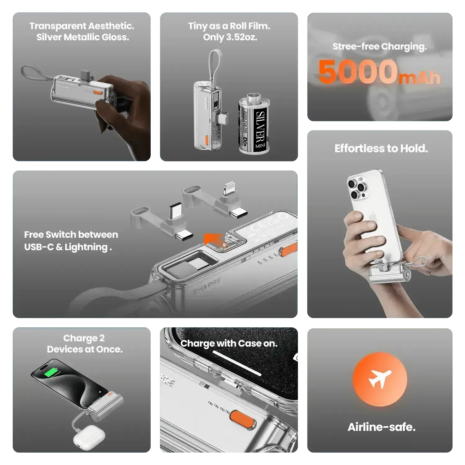 SHARGE Flow Mini Power Bank (5000mAh)