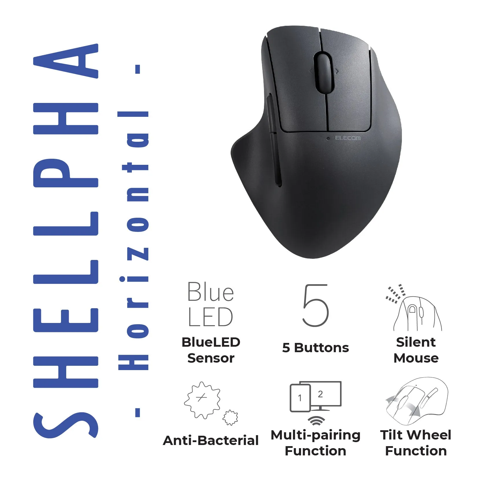 SHELLPHA Silent Bluetooth Mouse