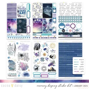 Silent Moon Memory Keeping Sticker Kit  January 2024