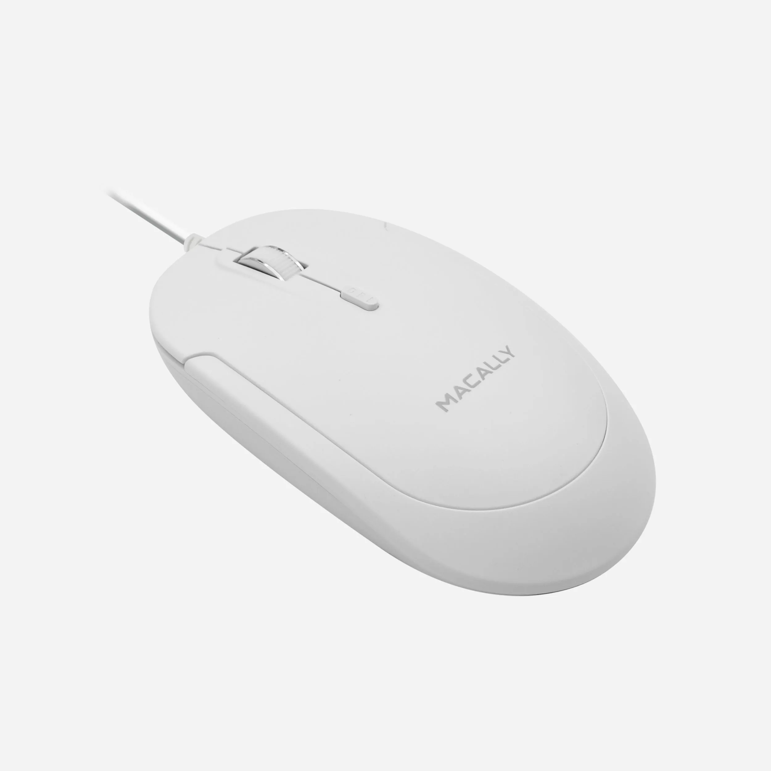 Silent USB C Mouse for Mac and PC (White)