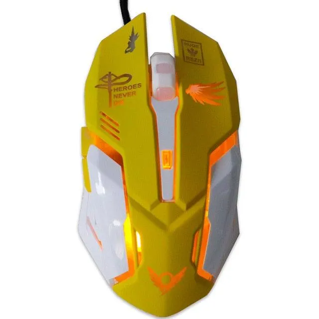 Silent Wired Computer Mouse LED Backlight