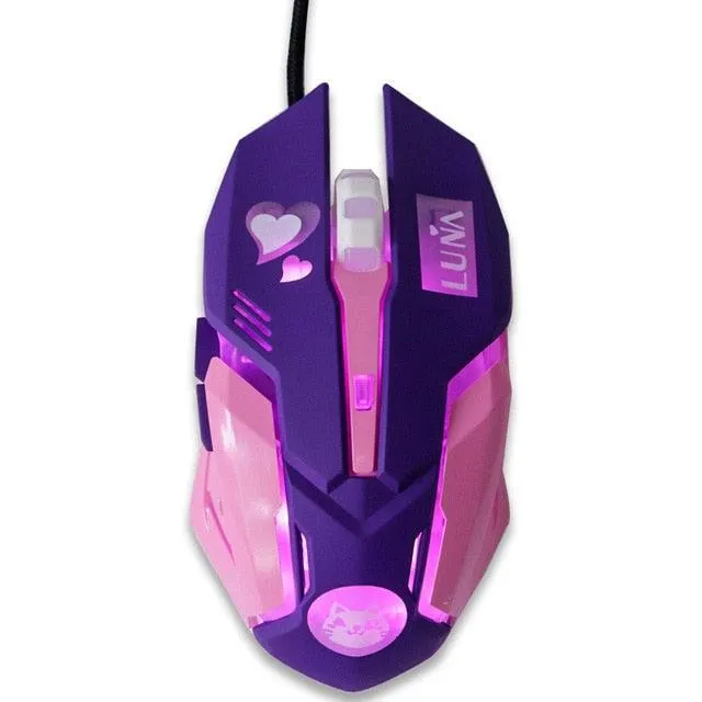 Silent Wired Computer Mouse LED Backlight