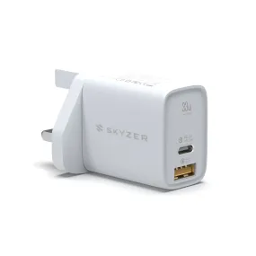 Skyzer PD157 SpeedPro 33W Fast Charging Wall Charger with 1 USB-C   1 USB-A Port