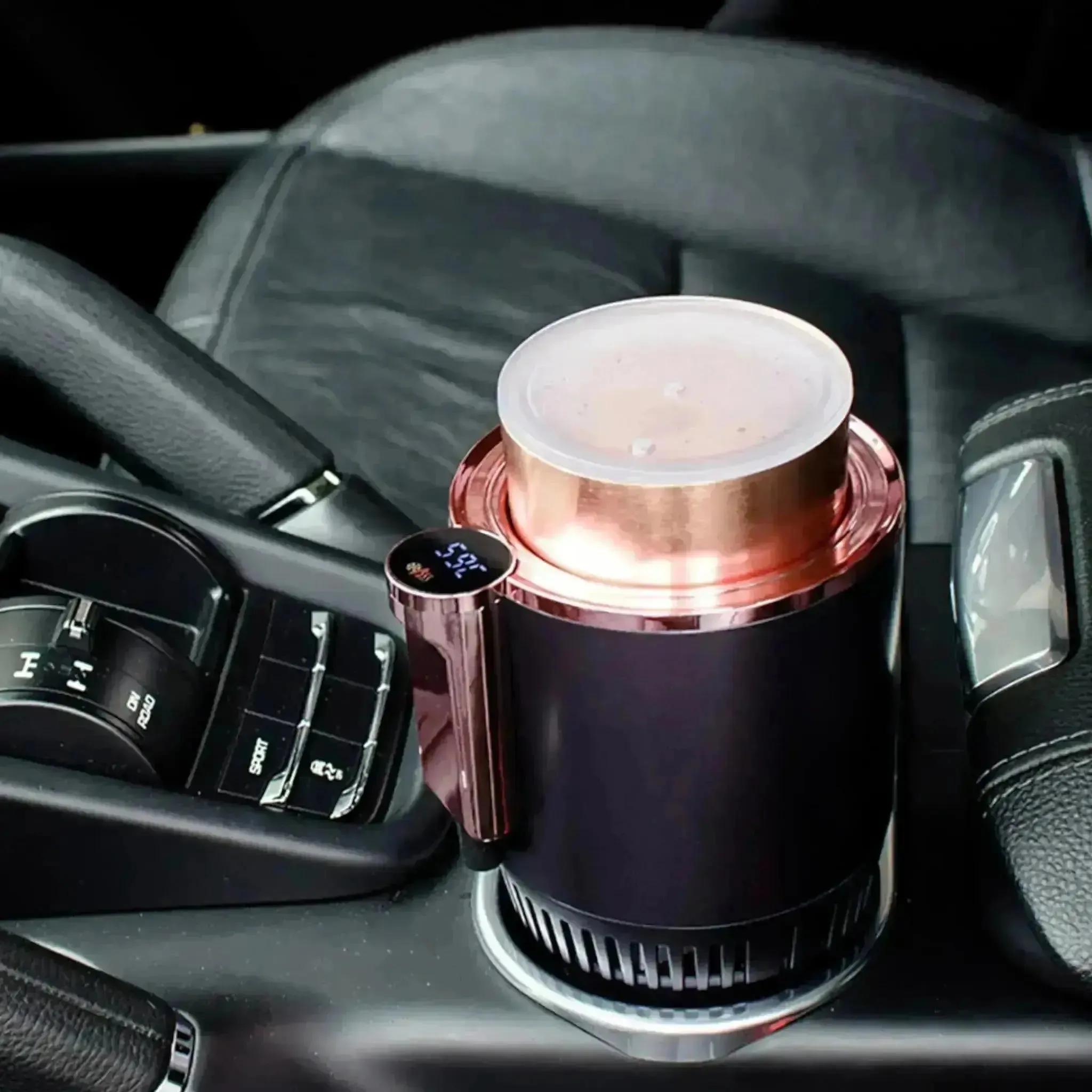 Smart Car Cup Holder – 2-in-1 Hot and Cold Beverage Cooler & Heater