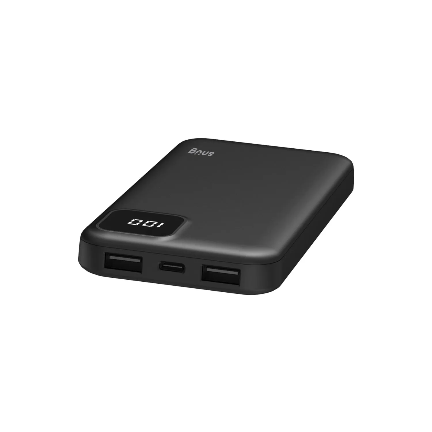 Snug Square Digital Powerbank - 10000mAh - Black (SNPB-10000-SQ)