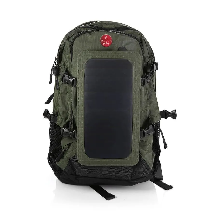 Solar Backpack 45L with Power Bank 6.5W color Olive Green