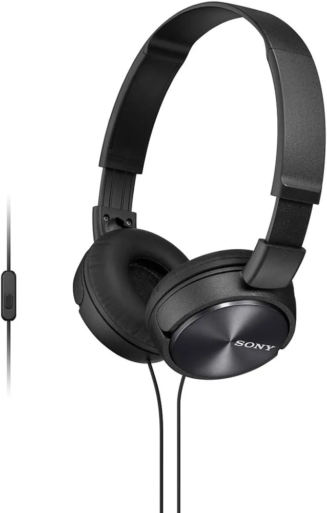 Sony Wired Headphones, On-Ear Folding, Black