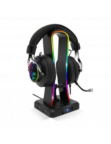 Spirit of Gamer Sentinel RGB Multifunction Headset Stand with 4 USB HUB