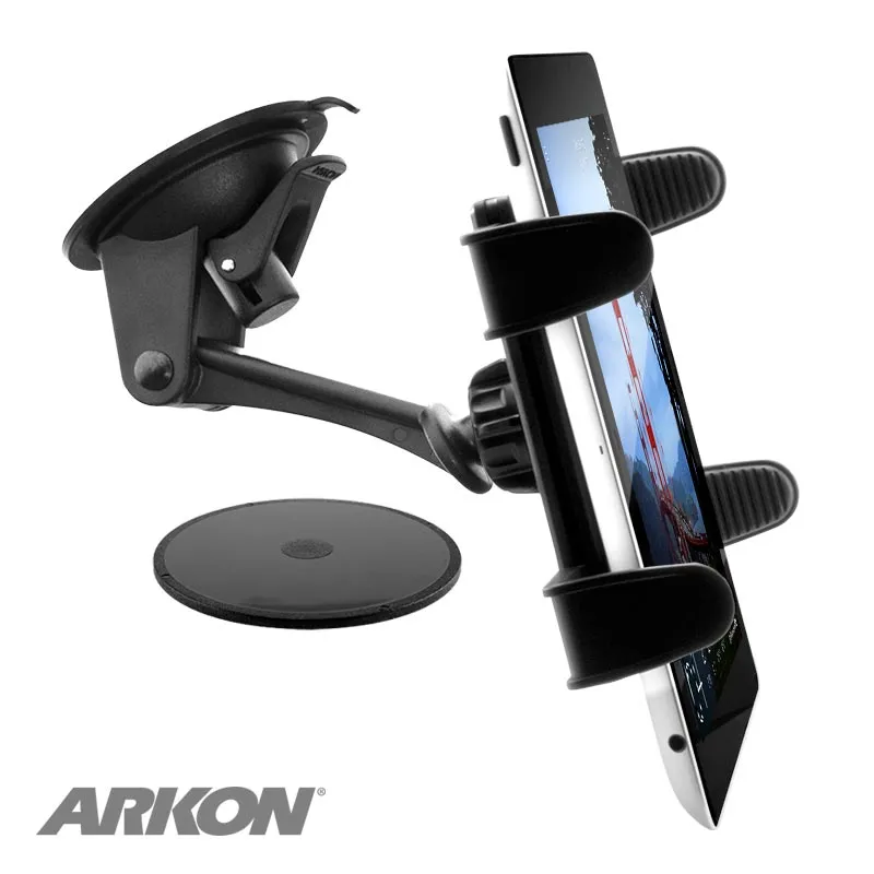 Sticky Suction Windshield or Dash Slim-Grip® Tablet Mount for iPad, Note, and more