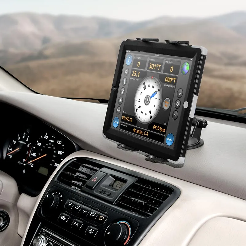 Sticky Suction Windshield or Dash Slim-Grip® Tablet Mount for iPad, Note, and more