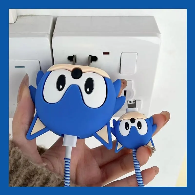 Super Cute Sonic Silicon Apple iPhone Charger Case