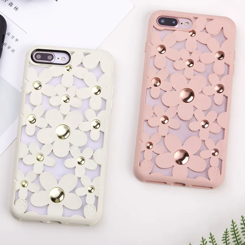 SwitchEasy Fleur 3D Flowers Protective TPU Case w/ Native Touch Buttons for Apple iPhone