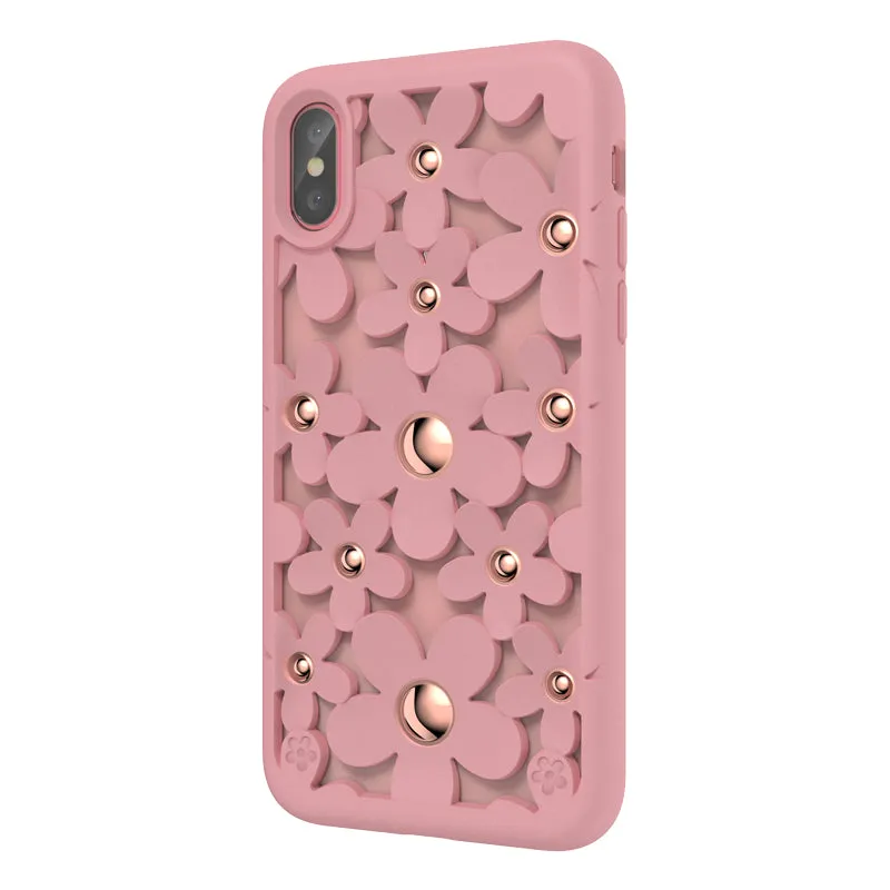 SwitchEasy Fleur 3D Flowers Protective TPU Case w/ Native Touch Buttons for Apple iPhone