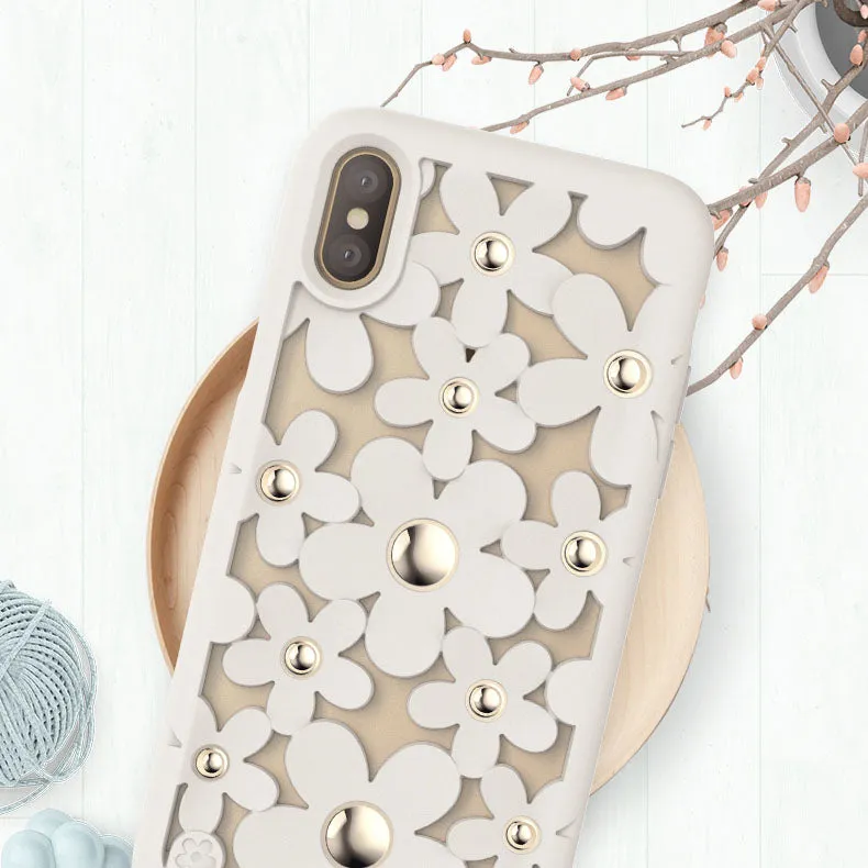 SwitchEasy Fleur 3D Flowers Protective TPU Case w/ Native Touch Buttons for Apple iPhone