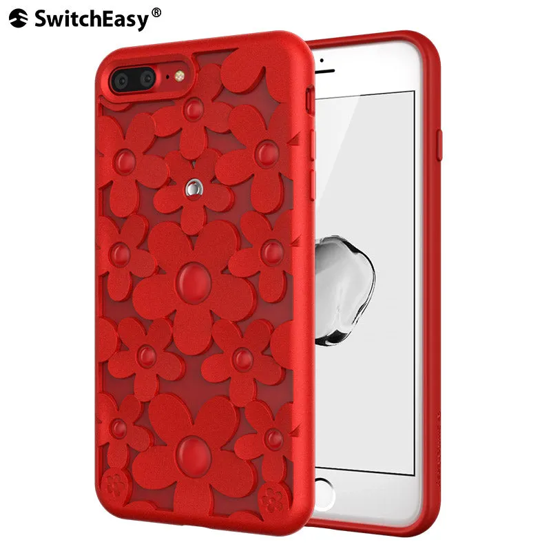 SwitchEasy Fleur 3D Flowers Protective TPU Case w/ Native Touch Buttons for Apple iPhone