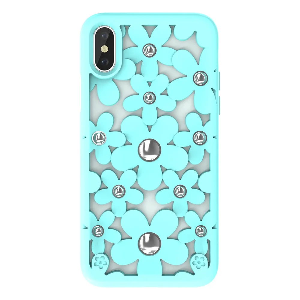 SwitchEasy Fleur 3D Flowers Protective TPU Case w/ Native Touch Buttons for Apple iPhone