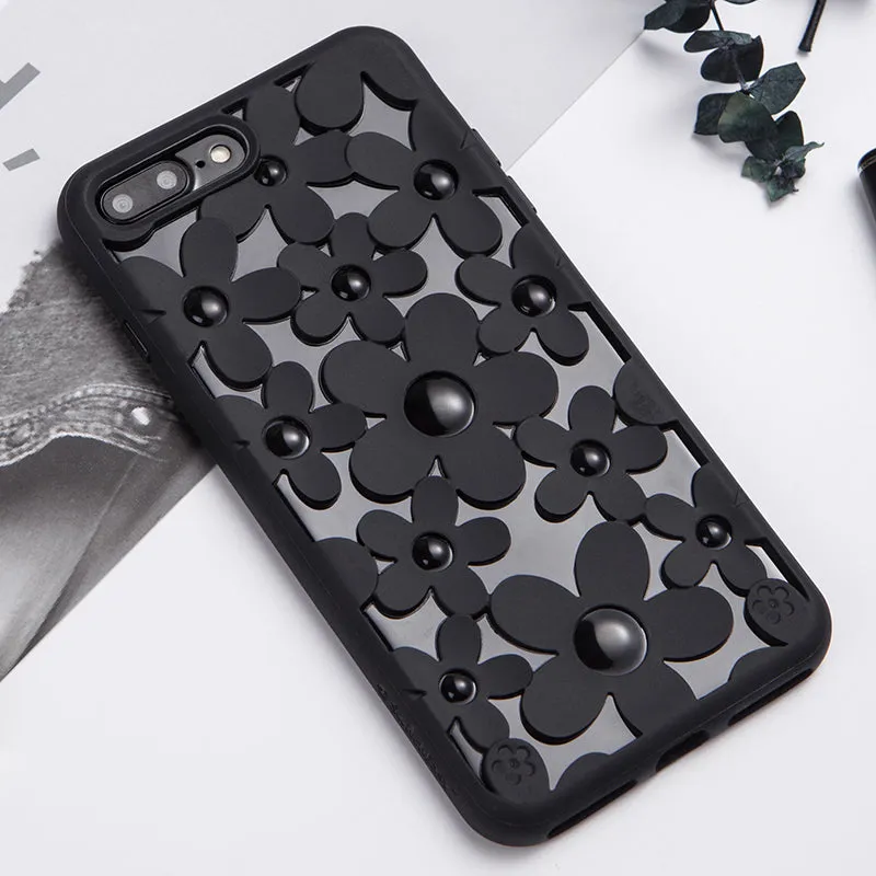 SwitchEasy Fleur 3D Flowers Protective TPU Case w/ Native Touch Buttons for Apple iPhone