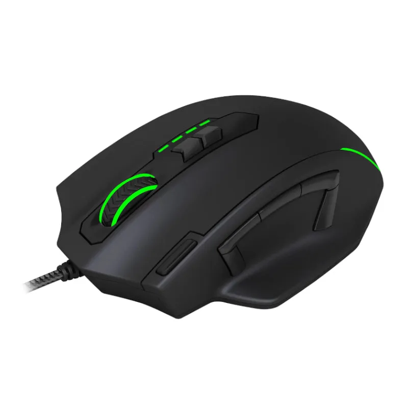 T-Dagger Major 8000Dpi 10 Button|180Cm Cable|Ergo-Design|Rgb Backlit Gaming Mouse - Black/Green