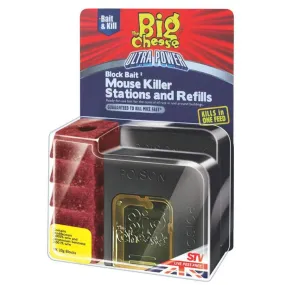 The Big Cheese Ultra Power Block Bait Mouse Killer Station