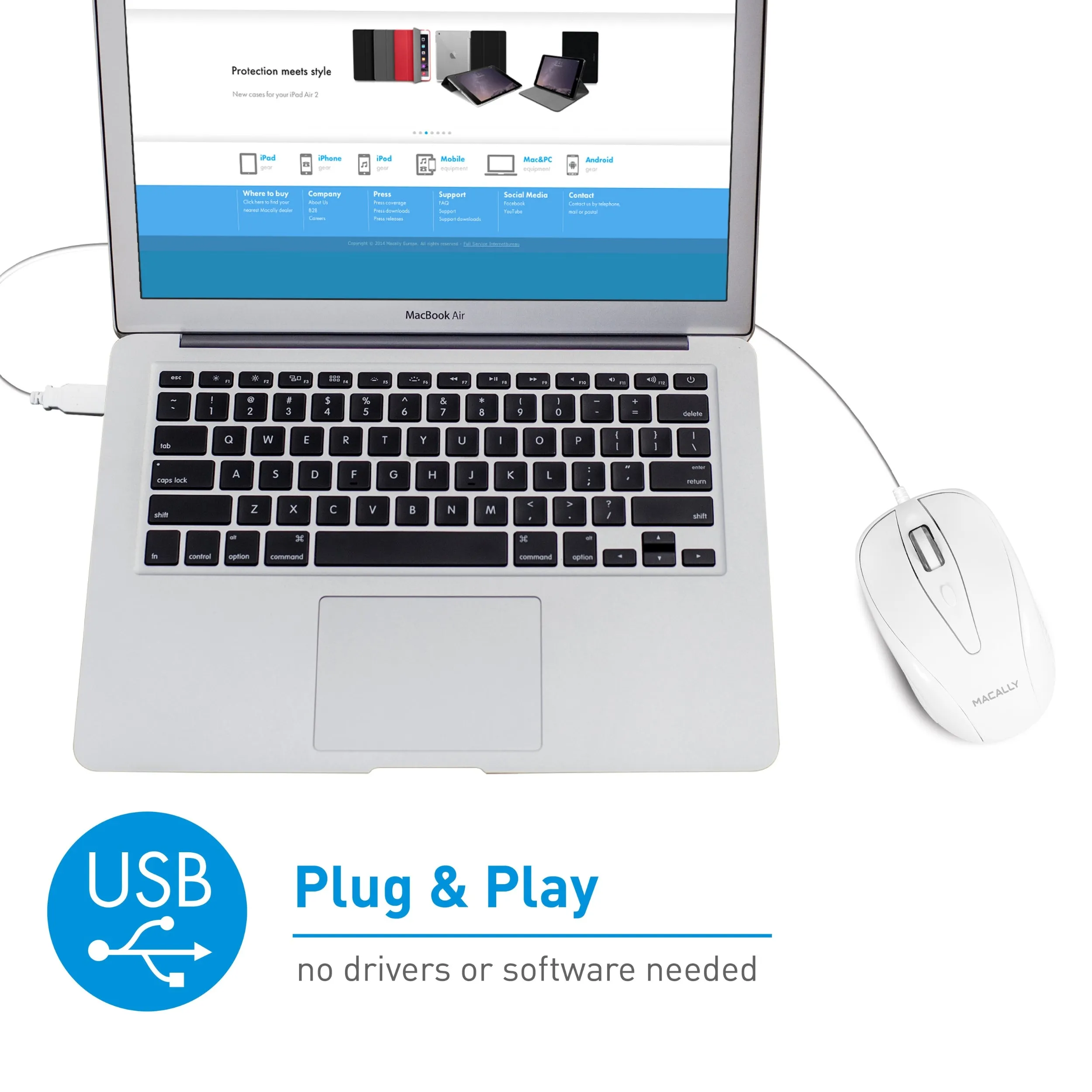 The Turbo - Wired USB Mouse for Mac and PC