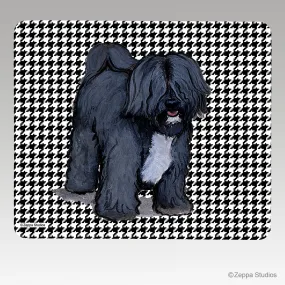 Tibetan Terrier Houndstooth Mouse Pad