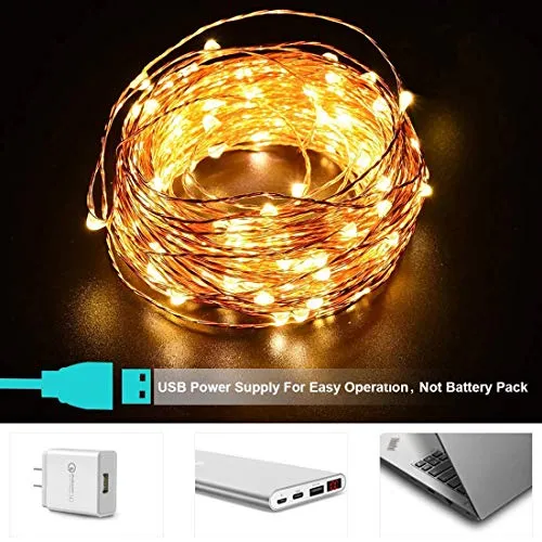 TIED RIBBONS 10 Meter 100 LED Decorative Fairy String Lights - USB and Battery Operated - for Home Decoration (Multicolour)