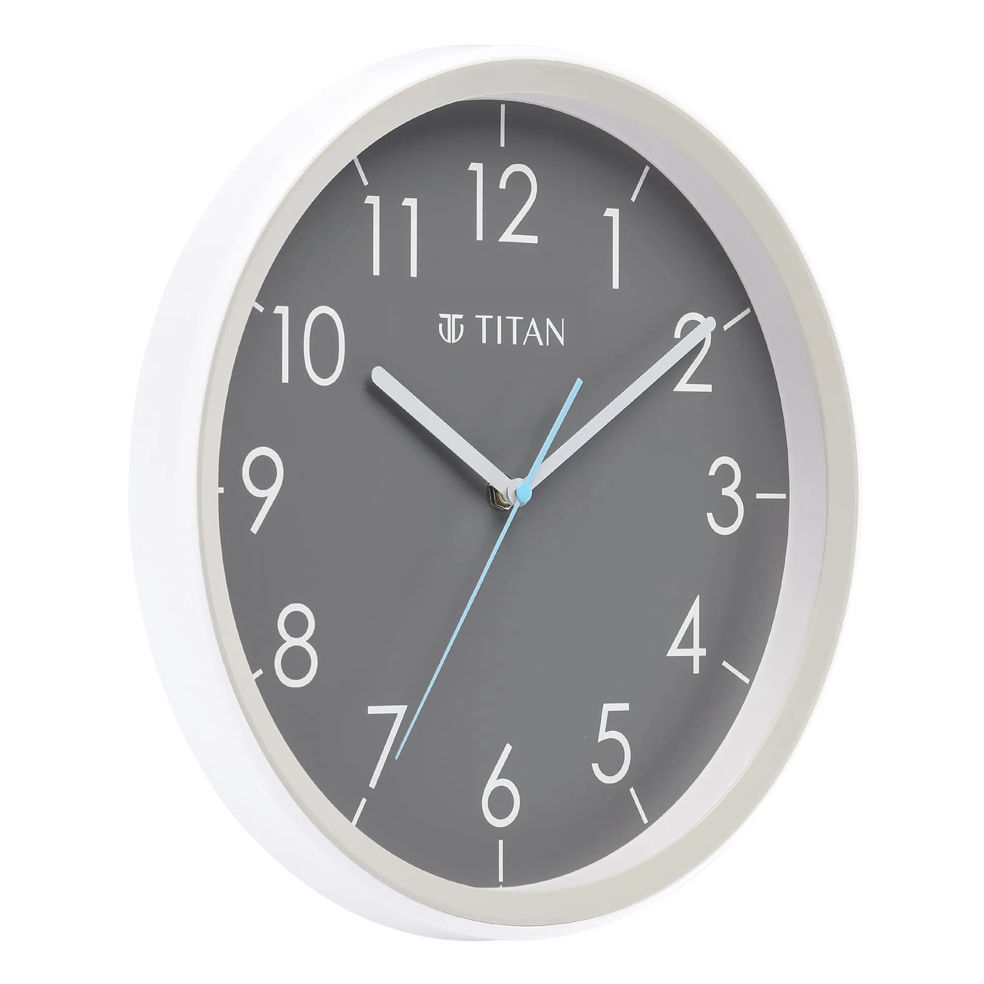 Titan Plastic Contemporary Silent Sweep Technology, 32.5 X32.5 Cm (Medium), Analog, Grey