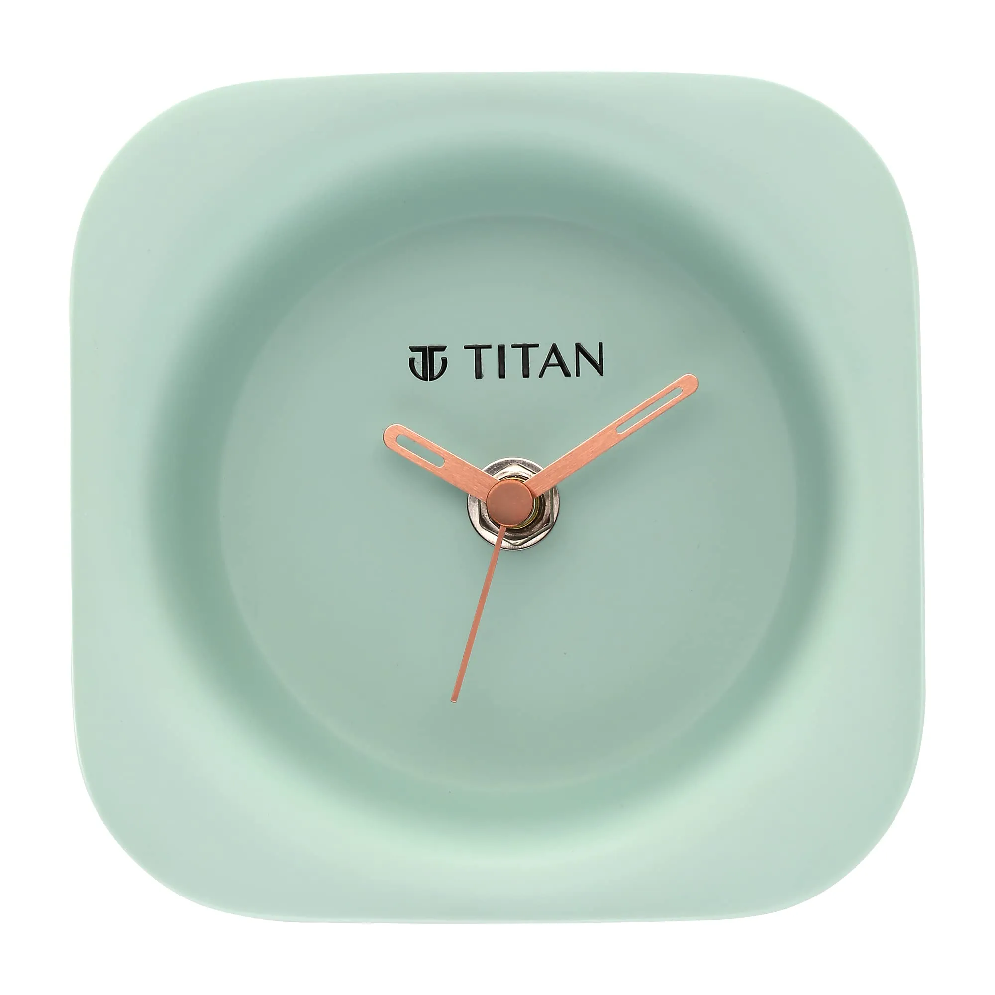 Titan Resin Contemporary Blue Table Clock - Analog, 12 Cm, 3.81 Cm