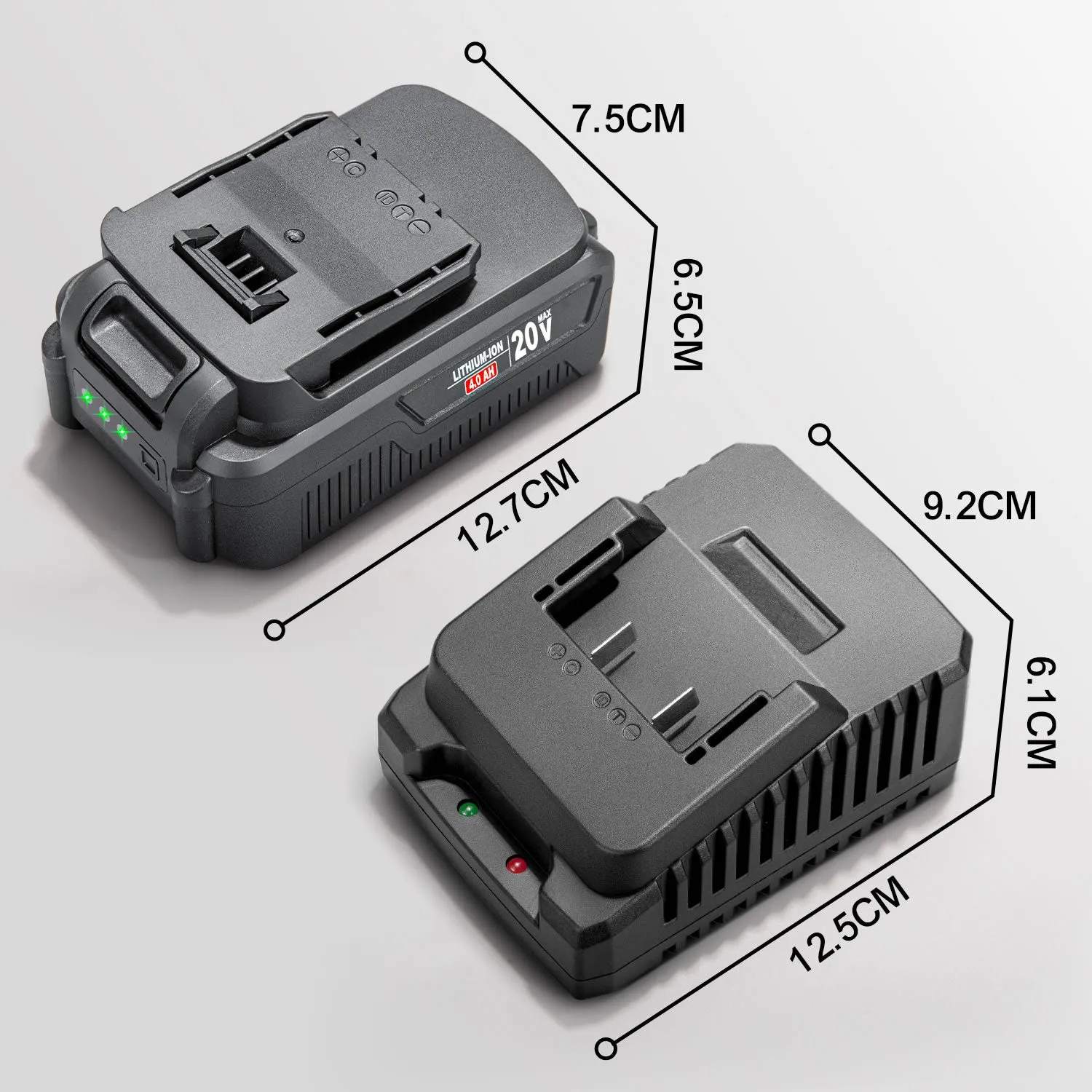 TOPEX 20v 4.0Ah Battery & Fast Charger Kit