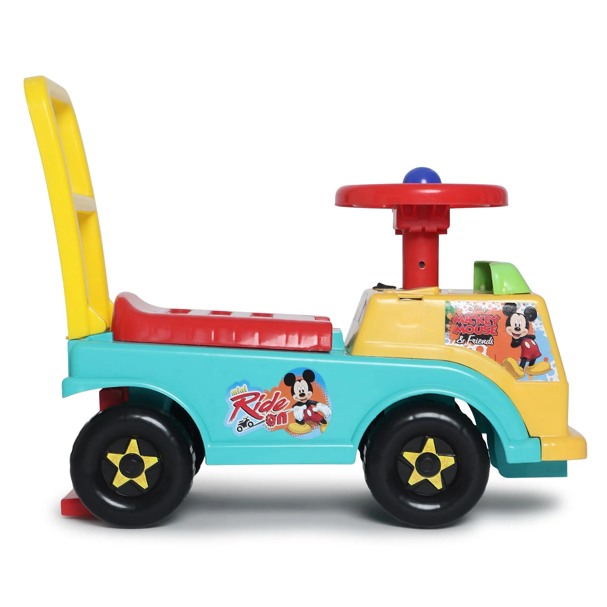 Toyzone Mickey Mouse Mini Ride On-53224 | Baby Car | Kids Car | Toy Car| Push Car| Storage and Backrest | Swing Car| Ride on Car with Music & Horn