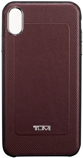 Tumi Protective Leather Co-Mold Burgundy iPhone XS Max Case - 1161751153