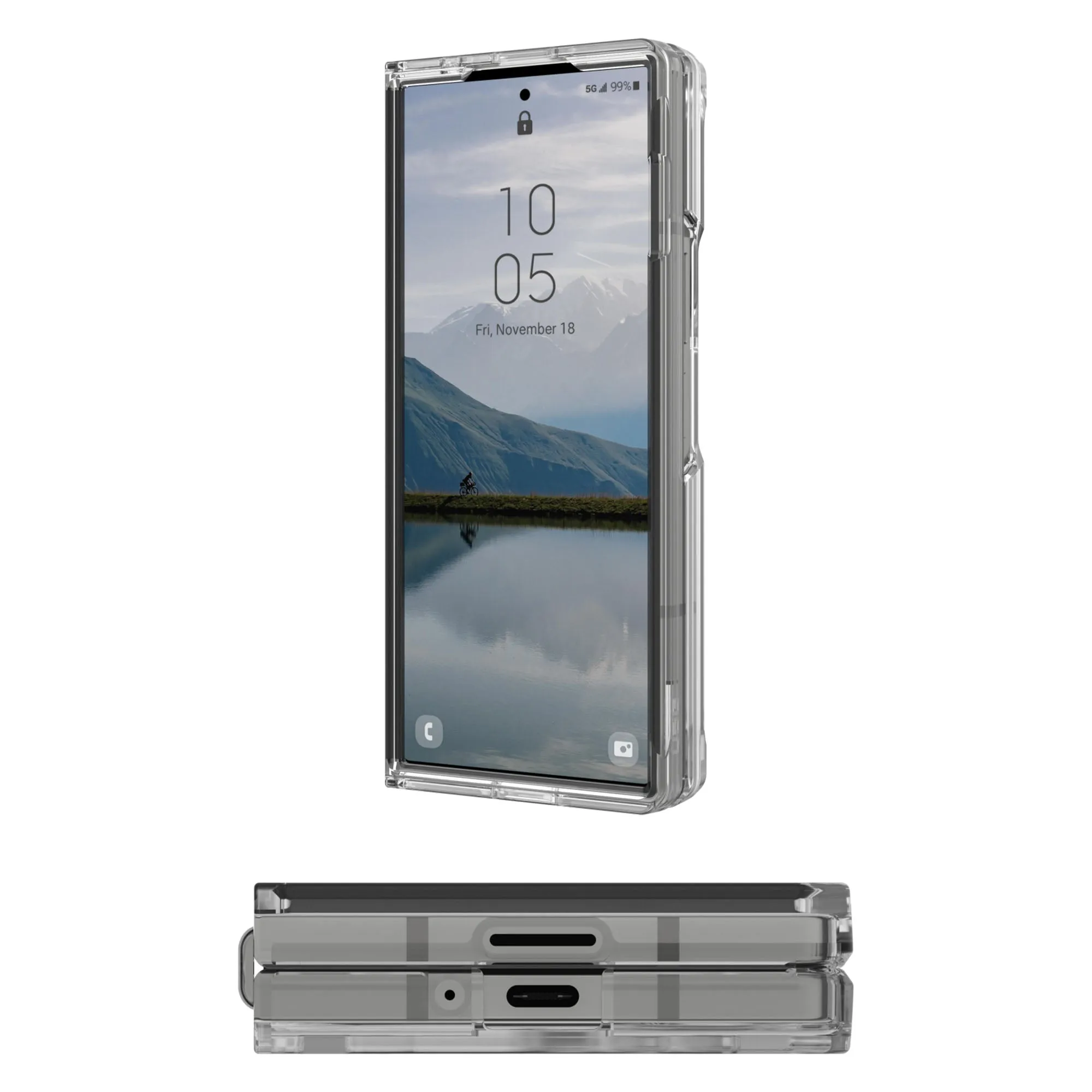 UAG Plyo for Samsung Galaxy Z Fold 6 - Impact Drop Protection and Open Hinge Design - Ice