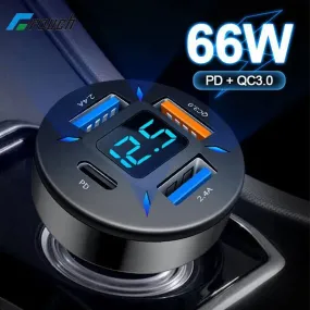 Ultimate Fast Charging Car Charger with 4 USB Ports - On-the-Go Solution