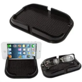 Universal Mobile Phone Car Rubber Smart Non-slip Stand Holder - Black-Mobile Phone Stand