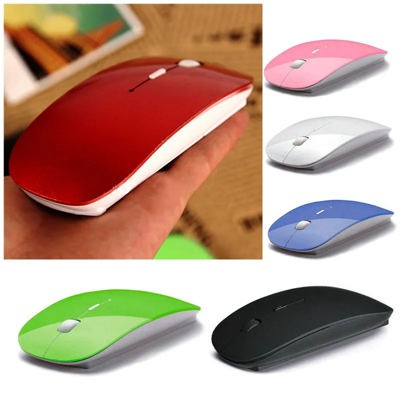 USB Optical Wireless Mouse 2.4G Receiver Super Slim Mouse Cordless Computer PC Laptop Desktop