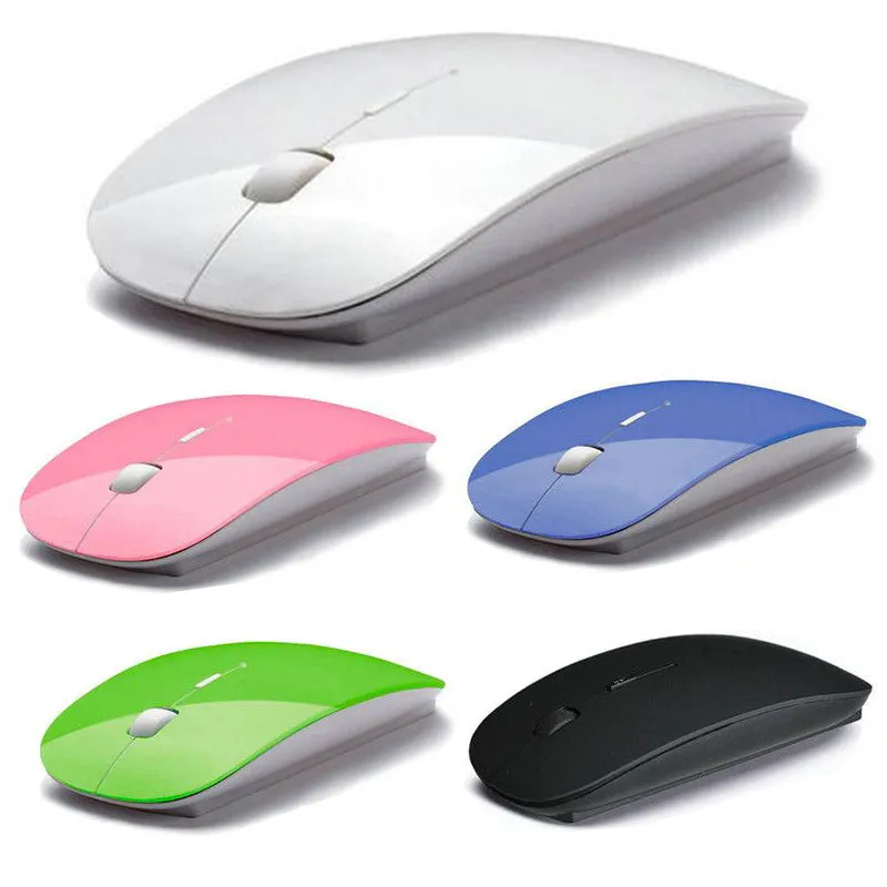 USB Optical Wireless Mouse 2.4G Receiver Super Slim Mouse Cordless Computer PC Laptop Desktop