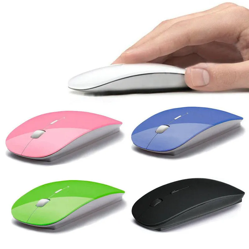 USB Optical Wireless Mouse 2.4G Receiver Super Slim Mouse Cordless Computer PC Laptop Desktop