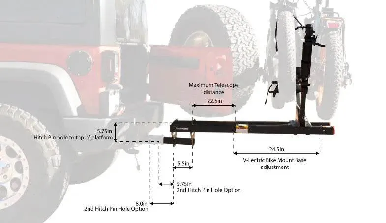 V-Lectric 3.0 Slideout Two Bike Carrier