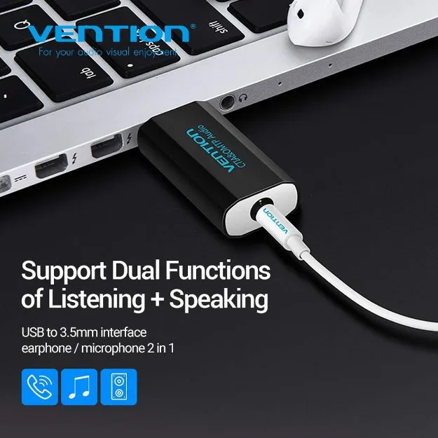 Vention USB External Sound Card Black