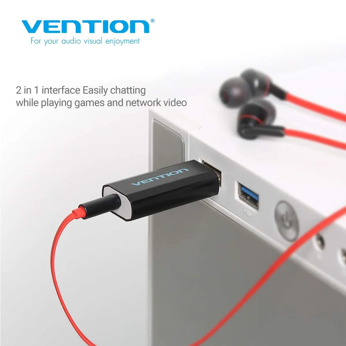 Vention USB External Sound Card Black