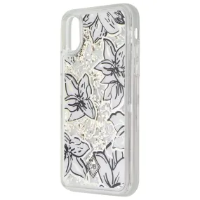 Vera Bradley Glitter Flurry Case for Apple iPhone X - White Flowers/Gold Glitter