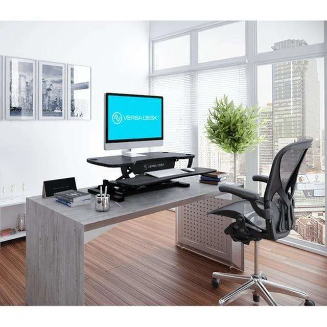 VersaDesk PowerPro Sit To Stand Electric Desk Converter With USB Charging, VDPP