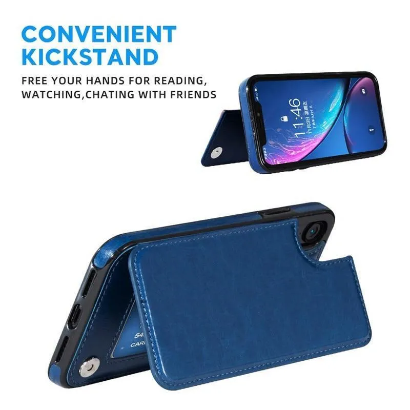 Vistor Leather Flip Wallet Case For iPhone 11, 12, & 13 Series