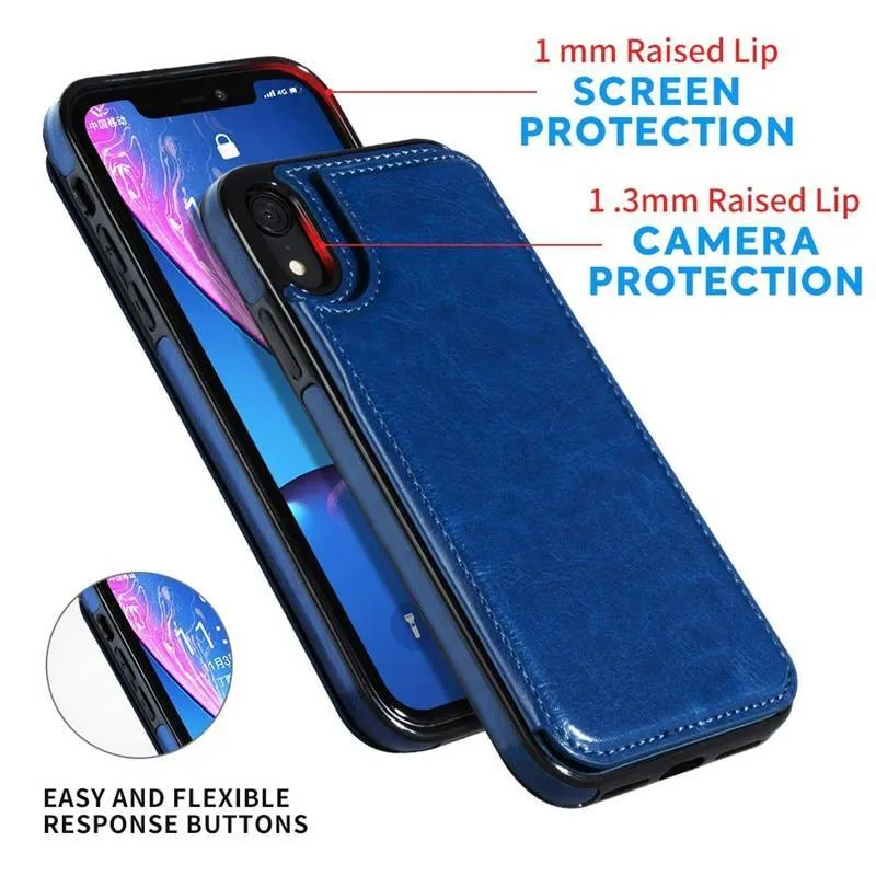 Vistor Leather Flip Wallet Case For iPhone 11, 12, & 13 Series