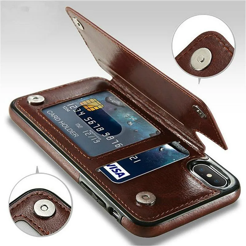 Vistor Leather Flip Wallet Case For iPhone 11, 12, & 13 Series