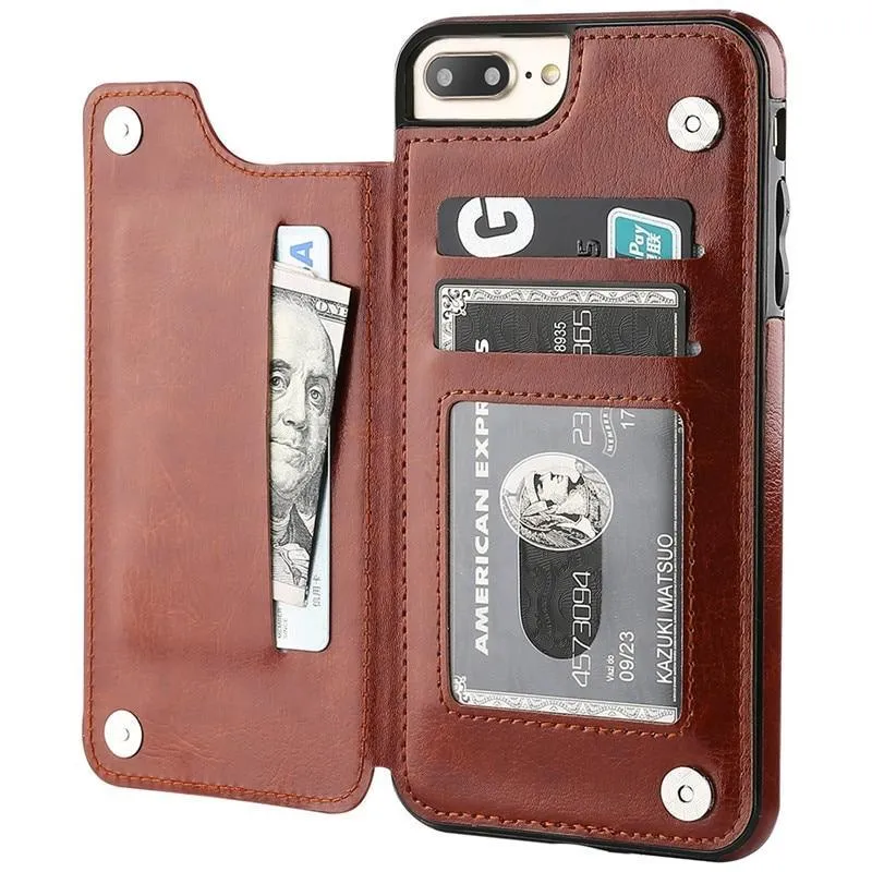 Vistor Leather Flip Wallet Case For iPhone 11, 12, & 13 Series